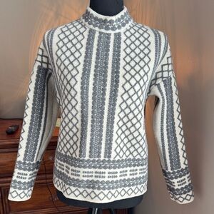 Tory Buch Gray Patterned Sweater size XS
